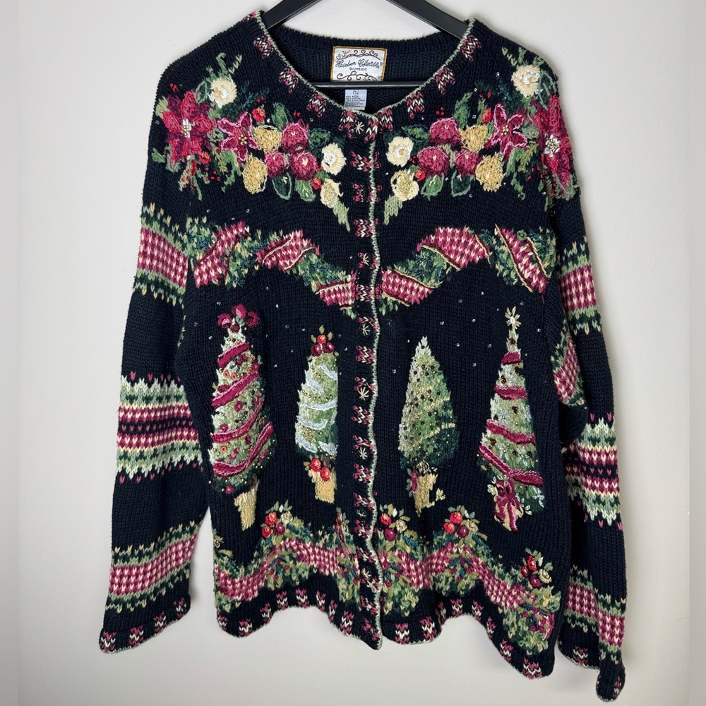 Vintage Christmas Sweater Cardigan